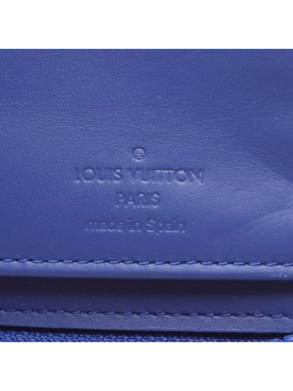 Louis Vuitton Round Long Wallet Zippy Long Vertical Matblue Neon Blue